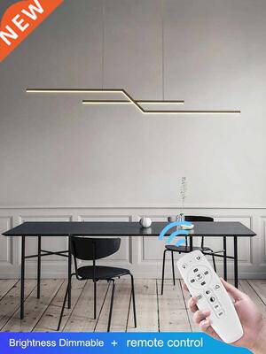 Minimalist Chandeliers For Home Kitchen Modern LED Long Tabl