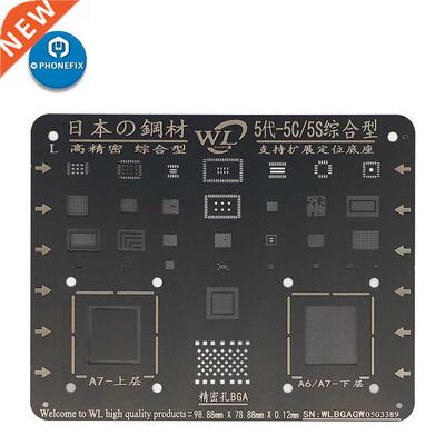 Black Steel BGA Reballing Stencil for iPhone 11 12 Pro Max X