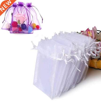 50Pcs/ lot 7*9cm High Quality Organza bags Jewelry Bag with