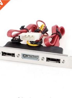 Dual SATA to 2 Ports eSATA + 4 Pin IDE Power PCI Bracket Slo