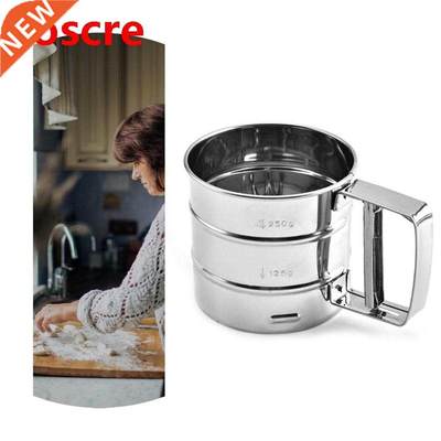 Hand-held Stainless Steel Household Flour Sieve Cup Hand-pre