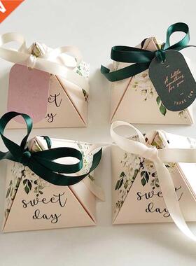 New Triangular Pyramid Gift Box Wedding Favor Chocolate Box