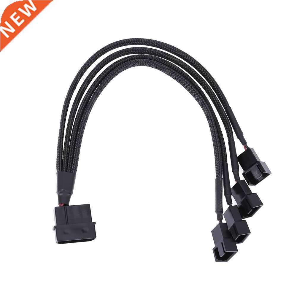 4pin IDE Molex to 4-Port 3Pin/4Pin Cooler Cooling Fan Splitt