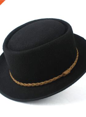 Men Women Pork Pie Hat Outdoor Travel Casual Hat Vintage Tri