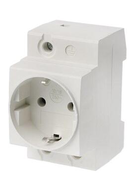 EU Socket 35mm DIN Rail Mount AC Power Adapter Socket 16A AC