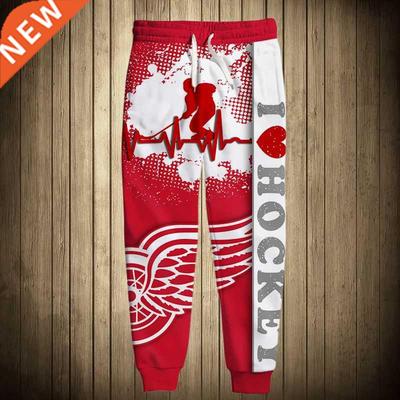 Detroit men's Casual Pants Red And White Stitching Beating F