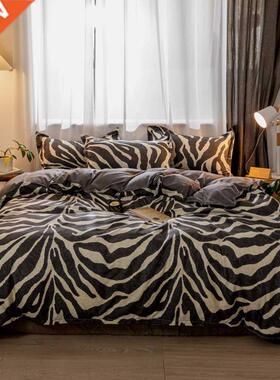 Fashion Zebra pattern Duvet Cover Pillow Case Bed Sheet bedd