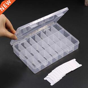 24 Grids Plastic Cross Stitch Embroidery Floss Storage Box F