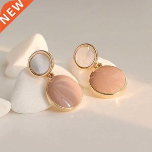 Enamel Water Women Red Pierc For Green Earrings Vintage Drop