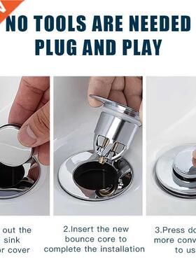 Press Bounce Basin Pop-up Drain Filter Bathroom Shower Sink