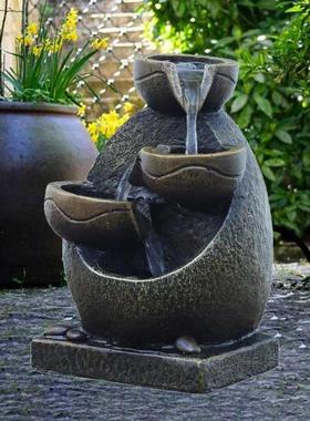 Indoor Water Fountain Relax Feng Shui Flowing Water Resin 3