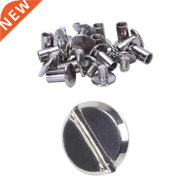 10Pcs Scrapbook 5mm x 8mm Nickel-Plated Binding Post Screw &