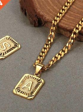 Hot Sale Name Initial Necklace for Women Men 26 Letters Pend