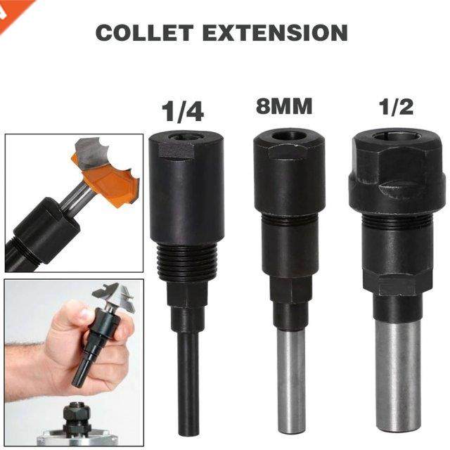1/3PC 1/4 8mm 12mm 1/2Shank High Quality Bits Router Colle