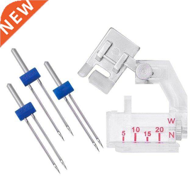Sewing Machine Foot with Double Machine Needles Kit Hemming