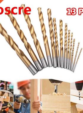 13Pcs 2mm-12mm HSS High Speed Steel Twist Drill Bit Stright