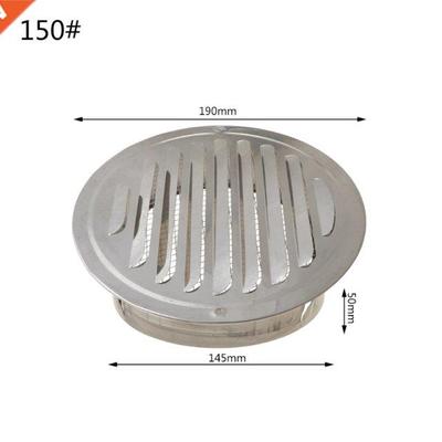 Stainless Steel Exterior Wall Air Vent Grille Round Ducting