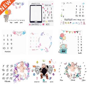 Cartoon Pattern Infant Baby Milestone Photo Props Background