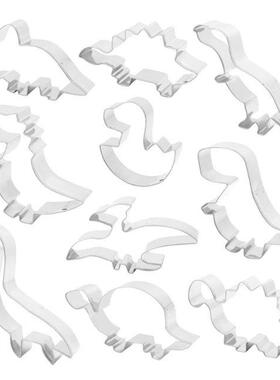 10 Peces 3D Cartoon Fondant Cake Mold Bscut Dnosaur Them