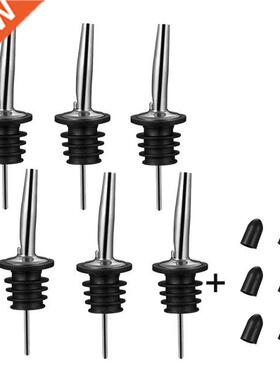 6Pcs Stainless Steel Pourers,Speed Pourer, Liquor Bottle Pou
