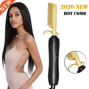 Hot Heating Comb Hair Straightener Flat Irons Straightening