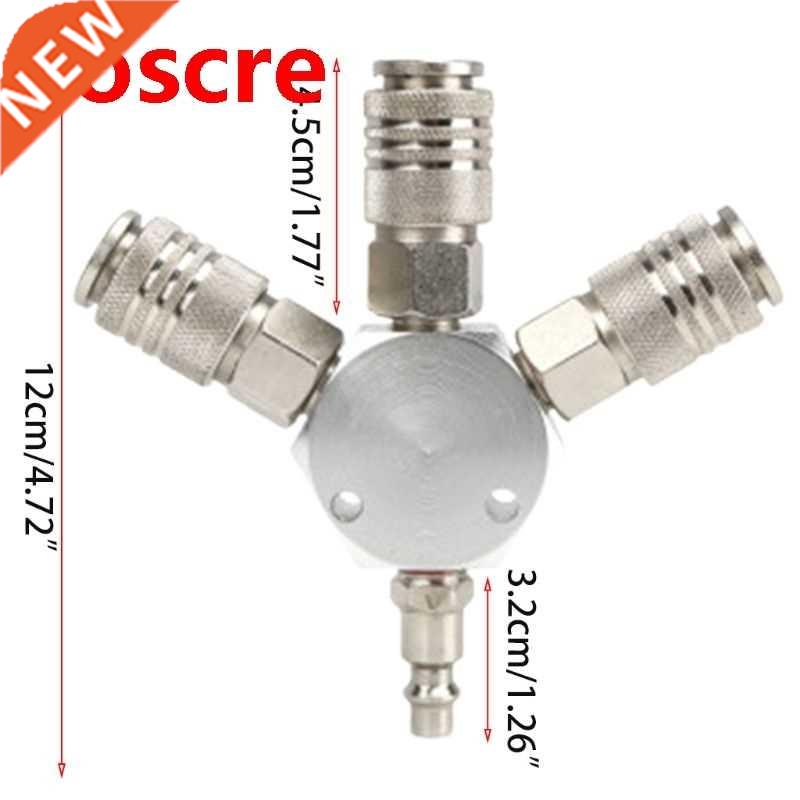 3-Way Quick Connector 1/4'' Quick Coupler Air Hose Coupling