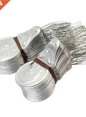 100x Silver Tone Wire Loop DIY Needle Threader Insertion Han