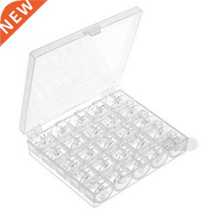125 Pieces Clear Plastic Sewing Machine Bobbins with 5 Stora