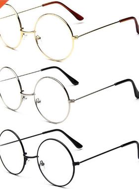 Women Men Fashion Vintage Retro Metal Frames Clear Lens Glas