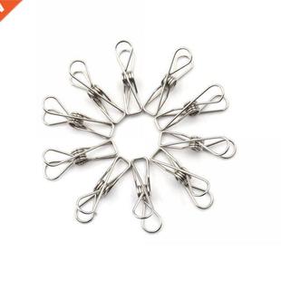Stainless Steel Metal lot Modern Silver Pegs 10pcs Clothes