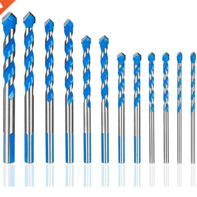 12 Pcs Masonry Drll Bts Set m to 12mm Carbde Twst Tps f