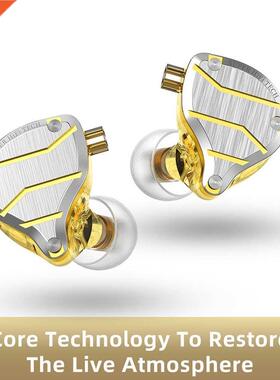 QKZ ZXN ZS10 Pro Gold Earphones HIFI Bass Earbuds In Ear Mon
