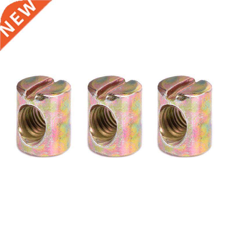 20 Pack M6 Barrel Nuts Cross Dowels Slotted Nuts for Beds Cr