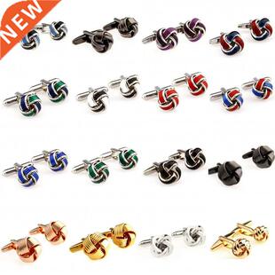 The Most Popular 16 Designs Metal Knots Enamel Cufflink Cuff