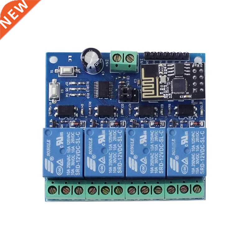 DC 12V ESP8266 ESP-01 WIFI Relay Module Four Channels For