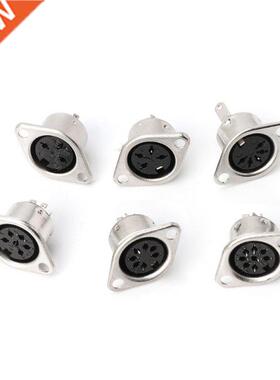 10PCS 3/4/5/6/7/8PIN Panel Mount Female Jack DIN Adapter MID