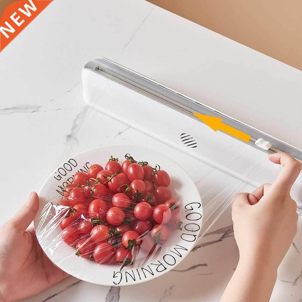 Punch-free Fixing Food Wrap Dispenser Cutter Foil Cling Fil