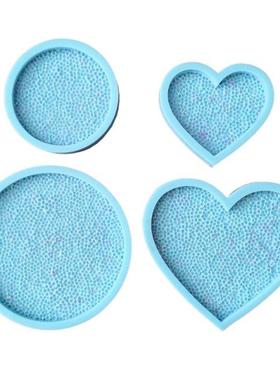 Damond Texture Coaster Epoxy Resn Mold Cup Mat Slcone Mo