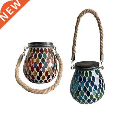 LED Mosaic Solar Hanging Lanterns Waterproof for Driveway, P