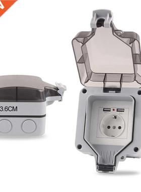 IP66 EU Standard large plug Waterproof Outdoor Wall Switch S