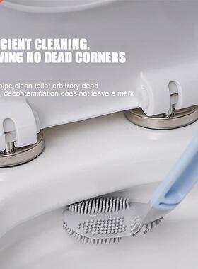 Golf Silicone Toilet Brush Cleaner TPR Bristles Long Handle