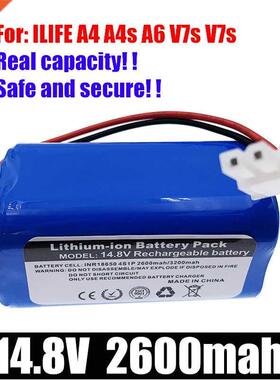 NEW/14.8V 2600mah 200Mah Lithium Battery For ILIFE A4 A4s