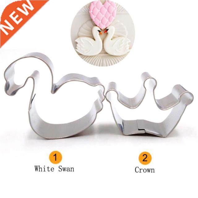 2pcs/set Stainless Steel Cookie Cutter Romantic Princess Cro