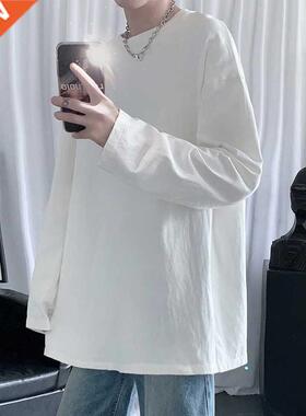 HYSKR 2022 Spring Men's Oversized T-Shirt Solid Color asic