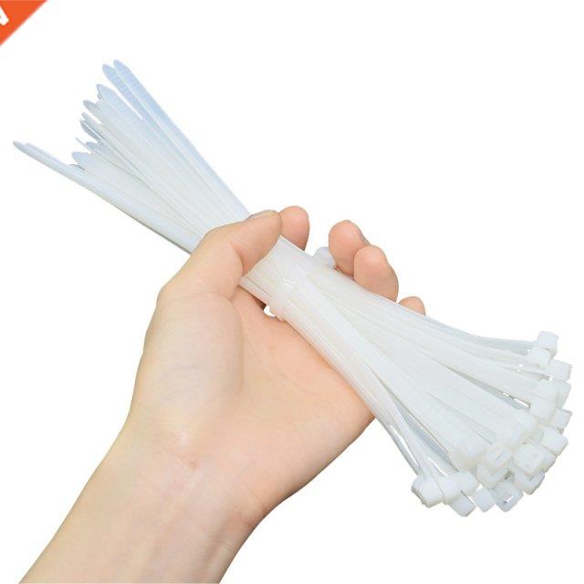 Self-locking plaic Nylon Tie 100PCS Black Zip Wraps rap