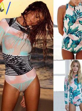 One Piece Swimsuit Long Sleeve Swimwear Women swim suit wear