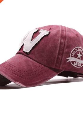 BINGYUANHAOXUAN 6 Color Washed Denim Snapback Caps Autumn Co