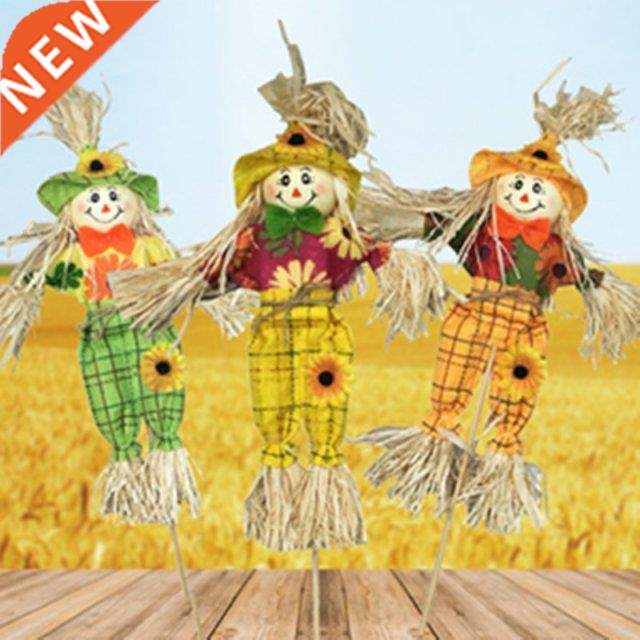 1PCS Small Autumn Fall Harvest Scarecrow Decoration For Gard