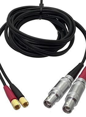 RG174 2x FFA 1S C9 1Pin to 2x L5 M5 Microdot Male plug Conne