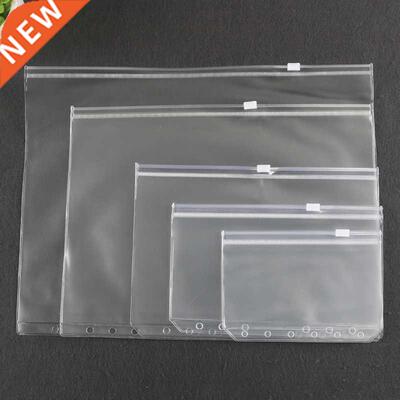 5PCS PVC Zipper Storage Bag Loose-Leaf Book information Bags